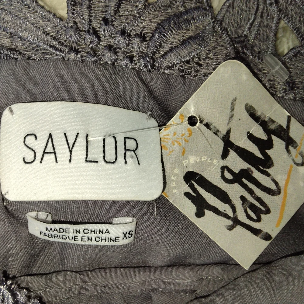 SAYLOR Alayna Lace Dress in Shark Size XS - Picture 15 of 16